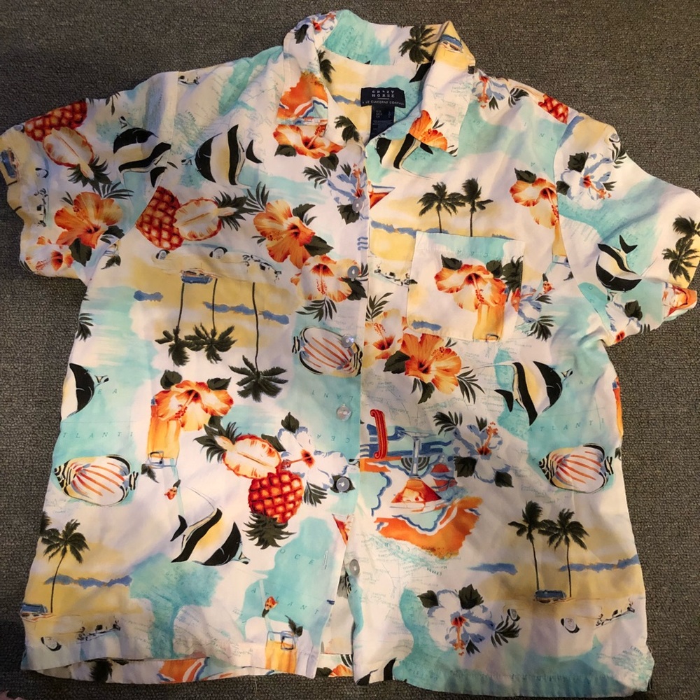 Liz Claiborne button up Hawaiin style shirt